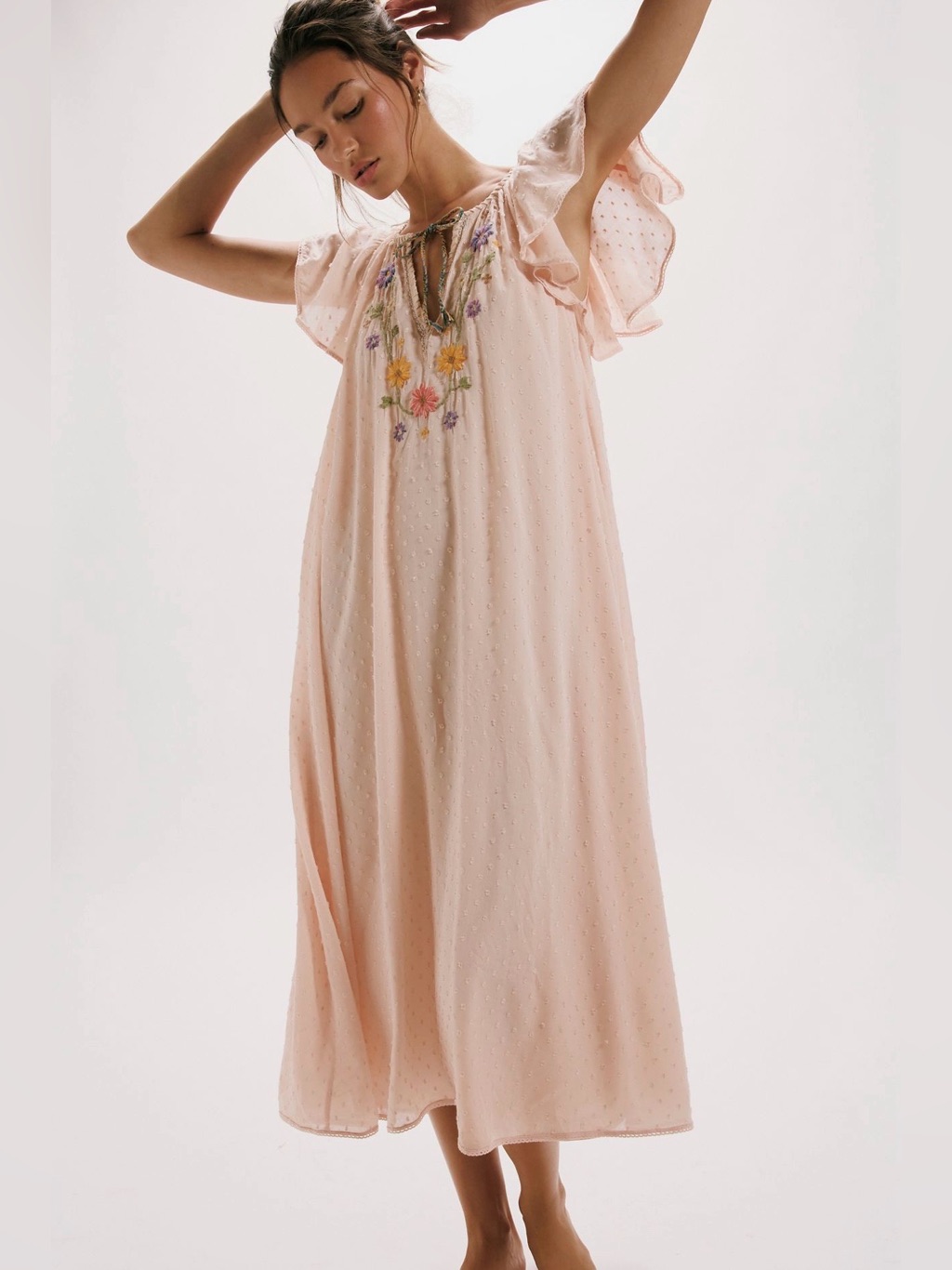 Free People Savannah Rose Midi Dress